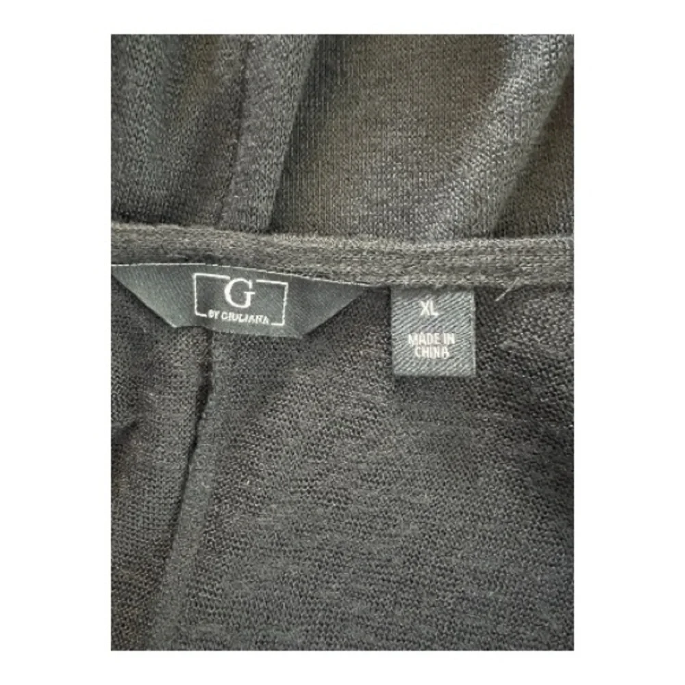 🆕 NWOT G by Giuliana batwing sleeve cropped black open front cardigan – size XL